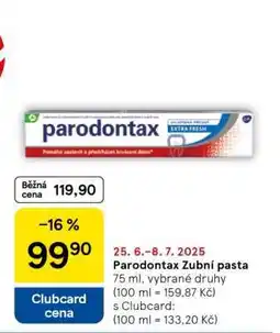 Tesco Parodontax zubní pasta nabídka