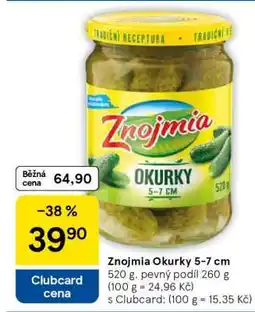 Tesco Znojmia Okurky 5–7 cm nabídka