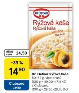 Tesco Dr. Oetker Rýžová kaše nabídka