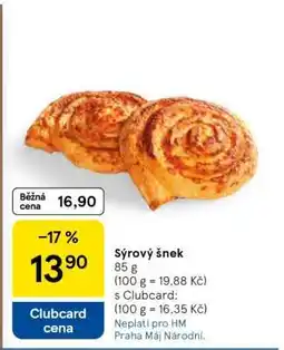 Tesco Sýrový šnek nabídka