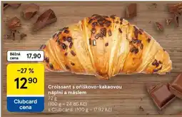 Tesco Croissant s oříškovo-kakaovou náplní a máslem nabídka