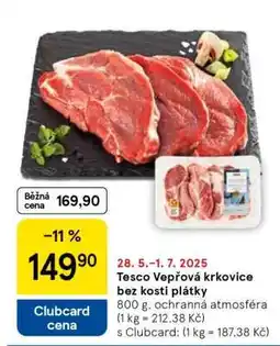 Tesco Tesco Vepřová krkovice bez kosti plátky nabídka