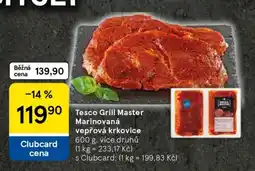 Tesco Tesco Grill Master Marinovaná vepřová krkovice nabídka