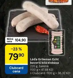 Tesco Láda Grileman Echt bavoriš bílá klobása nabídka