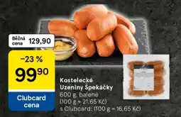Tesco KOSTELECKÉ UZENINY ŠPEKÁČKY nabídka