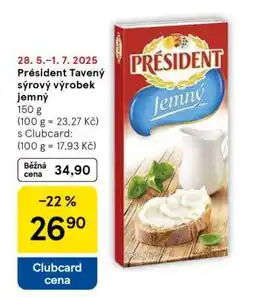 Tesco Président Tavený sýrový výrobek jemný nabídka