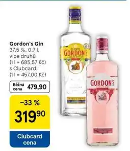 Tesco Gordon’s Gin nabídka