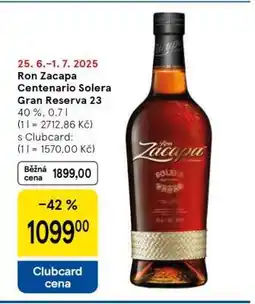 Tesco Ron Zacapa Centenario Solera Gran Reserva 23 nabídka