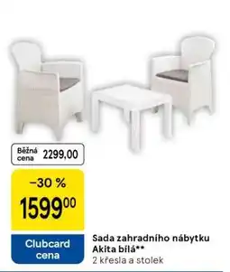 Tesco Sada zahradního nábytku Akita bílá nabídka