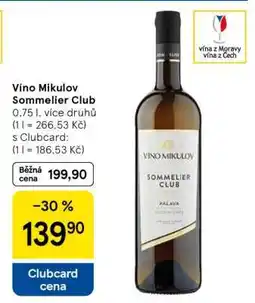 Tesco Víno Mikulov Sommelier Club nabídka