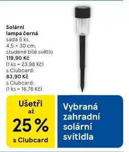 Tesco Solární lampa černá nabídka