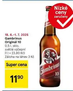 Tesco Gambrinus Originál 10 nabídka