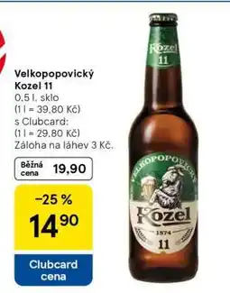 Tesco Velkopopovický Kozel 11 nabídka