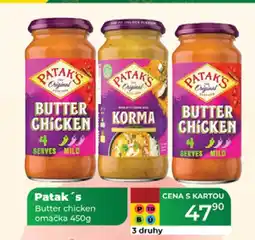 Tamda Foods Patak's Butter chicken omáčka nabídka