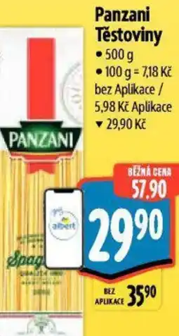 Albert PANZANI Těstoviny nabídka