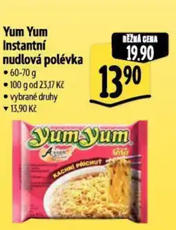Albert Yum Yum Instantní nudlová polévka nabídka