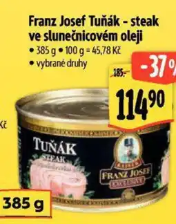 Albert Franz Josef Tuňák - steak ve slunečnicovém oleji nabídka