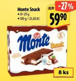 Albert Monte Snack nabídka