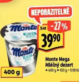 Albert Monte Mega Mléčný dezert nabídka