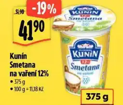 Albert Kunín Smetana na vaření 12% nabídka