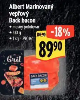 Albert Albert Marinovaný vepřový Back bacon nabídka