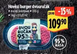 Albert Hovězí burger dvouručák nabídka