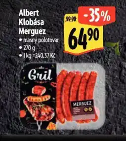 Albert Albert Klobása Merguez nabídka