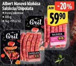Albert Albert Masová klobása Salsiccia/Chipolata nabídka
