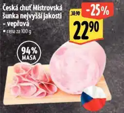 Albert Česká chuť Mistrovská šunka nejvyšší jakosti - vepřová nabídka
