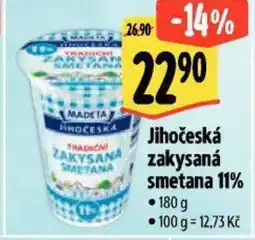 Albert MADETA Jihočeská zakysaná smetana 11% nabídka