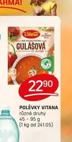 Flop POLÉVKY VITANA různé druhy 45-95 g nabídka