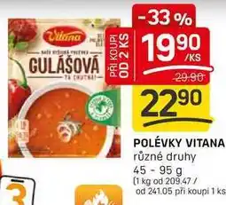 Flop POLÉVKY VITANA různé druhy 45-95 g nabídka
