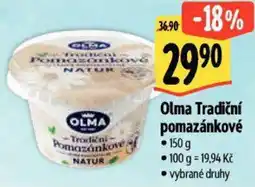 Albert OLMA Tradiční pomazánkové nabídka