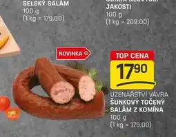 Flop ŠUNKOVÝ TOČENÝ SALÁM Z KOMÍNA 100g nabídka