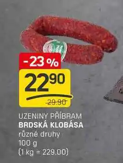 Flop BRDSKÁ KLOBÁSA různé druhy 100g nabídka