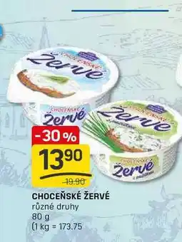 Flop CHOCEŇSKÉ ŽERVÉ různé druhy 80 g nabídka