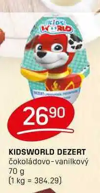 Flop KIDSWORLD DEZERT čokoládovo-vanilkový 70 g nabídka