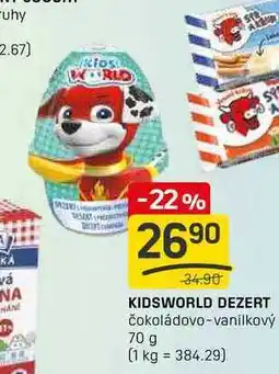 Flop KIDSWORLD DEZERT čokoládovo-vanilkový 70 g nabídka