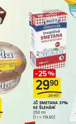 Flop JČ SMETANA 31% KE ŠLEHÁNÍ 250 ml nabídka