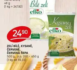 Flop ZELÍ BÍLÉ, KYSANÉ, ČERVENÉ, ČERVENÁ ŘEPA 500 g. p.p. 350- 450 g nabídka