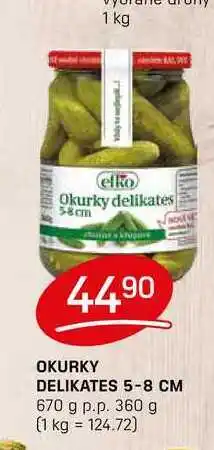 Flop OKURKY DELIKATES 5-8 CM 670 g p.p. 360 g nabídka
