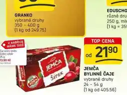 Flop JEMČA BYLINNÉ ČAJE vybrané druhy 24-54 g nabídka