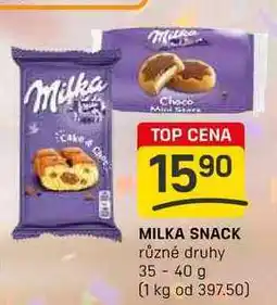 Flop MILKA SNACK různé druhy 35-40 g nabídka