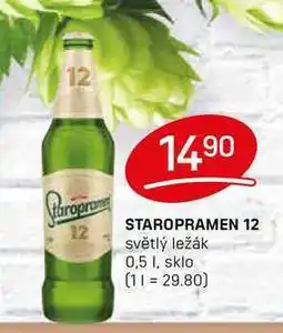 Flop STAROPRAMEN 12 světlý ležák 0,5l nabídka