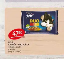 Flop FELIX KAPSIČKY PRO KOČKY vybrané druhy 4 x 85 g nabídka