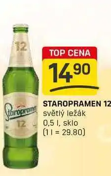 Flop STAROPRAMEN 12 světlý ležák 0,5l nabídka