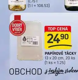 Flop PAPÍROVÉ TÁCKY 13 x 20 cm, 20 ks nabídka