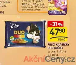 Flop FELIX KAPSIČKY PRO KOČKY vybrané druhy 4 x 85 g nabídka