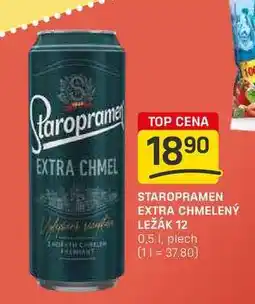 Flop STAROPRAMEN EXTRA CHMELENÝ LEŽÁK 12 0,5 1. plech nabídka