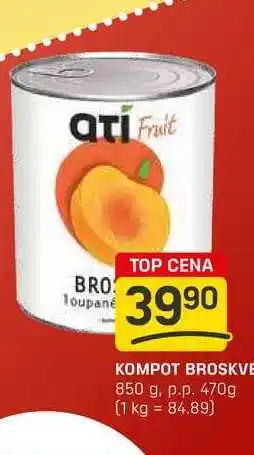 Flop KOMPOT BROSKVE 850 g. p.p. 470g nabídka
